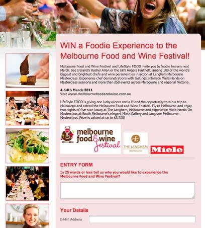 Consider collaborating with other event organisers and local operators to create a compelling prize package of Festival events, accommodation and money-can t-buy food