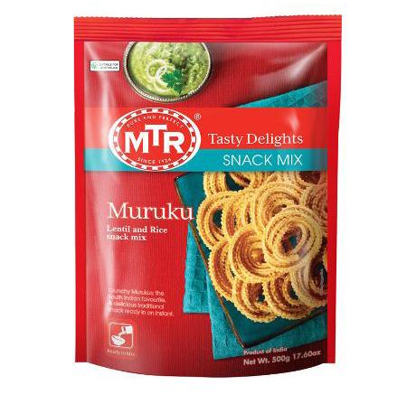 MTR: MIXES SNACKS SNACK MIXES Lentil and Rice Snack Mix Muruku Mix 30x500g (6x4)x500g Pakoda