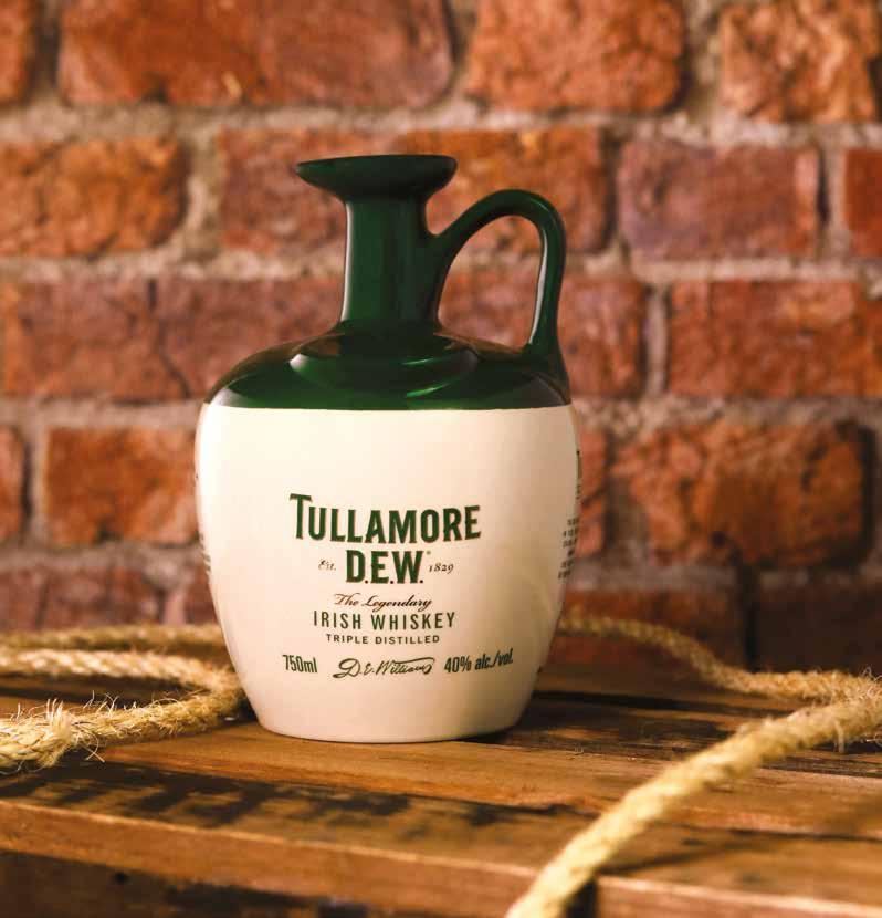19 TULLAMORE DEW Wade Ceramics has worked in partnership with Tullamore Dew for over 25 years, producing their distinctive ceramic bottles, or as they refer to them, crocks.