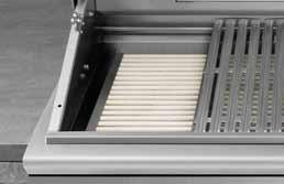 DCS Grills employ a layer of ceramic rods between the powerful gas burners and stainless steel grates.