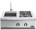Dual Side Burner / Griddle Unit and Dual Side Burner / Sink Unit BFGc-30BGD 30" Dual Side Burner / Griddle 244 Sq. in. Dual Side Burner Area Height 10½" (excl.