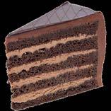 with a dense, dark chocolate mousse. Top it all off with chocolate cake cubes and a scrumptious chocolate glaze.