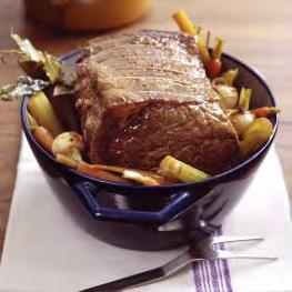Plan Two Meals from a Large Piece of Meat Meal 1: Beef Pot Roast Serves: 4 Serving Size: 3 ounces of meat, 1 potato, 2 carrots 1 beef chuck roast, 3 to 4 pounds (bone-in) Pepper and salt (optional) 1