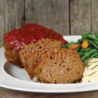 Meat Loaf Serves: 4 Serving Size: ¼ loaf 1 egg* 1/3 cup low-fat (1%) or fat-free (skim) milk* 2 slices whole grain bread*, torn into small pieces 1 small onion*, finely chopped (~ 1/4 cup) 1 medium