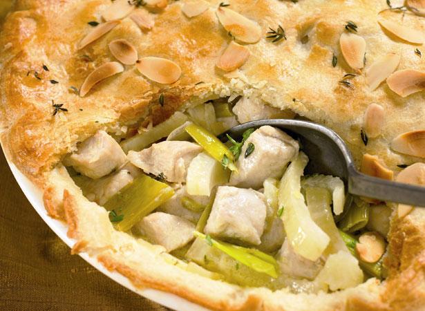 PASTRY TO BE PROUD OF Turkey and Fennel Pie Make this to use up turkey leftovers. The fennel and lemon give a lovely light taste to this pie.