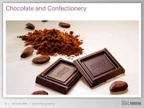 communities in a responsible and sustainable way. Chocolate and confectionery are important businesses for our Company.