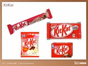 Kit Kat is our biggest-selling chocolate brand, a global top 3 brand, with annual sales of almost 2 billion Swiss Francs globally.