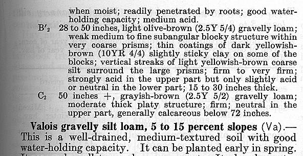 (0-20 ) Coarse gravelly silt loam Good root penetration