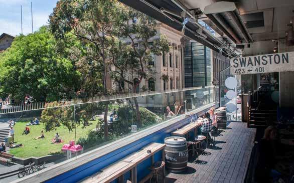 SWANSTON ST The exclusive use of the Swanston St side balcony ensures that your guests are fully