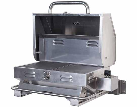 Complete with a full size cabinet, temperature gauge, large pizza stone, smoker box and pizza peel Full high grade 304 stainless steel portable barbecue.
