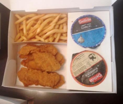 ITEMS PACKAGING PROCEDURES Chicken Tenders Flavors Of The World Meal Amount Chicken Tenders... 5 Dipping Sauce... 2 French Fries (Medium)... 1 Bun, Toasted (Small)... 1 Collar Wrap (box & basket liner).