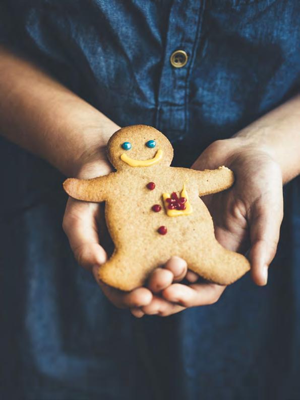 Macadamia gingerbread men MAKES 25-30 ½ cup butter, at room temperature ½ cup brown sugar, firmly packed 2/3 cup macadamia butter ½ cup golden syrup 1 egg, separated 2½ cups plain flour, plus extra