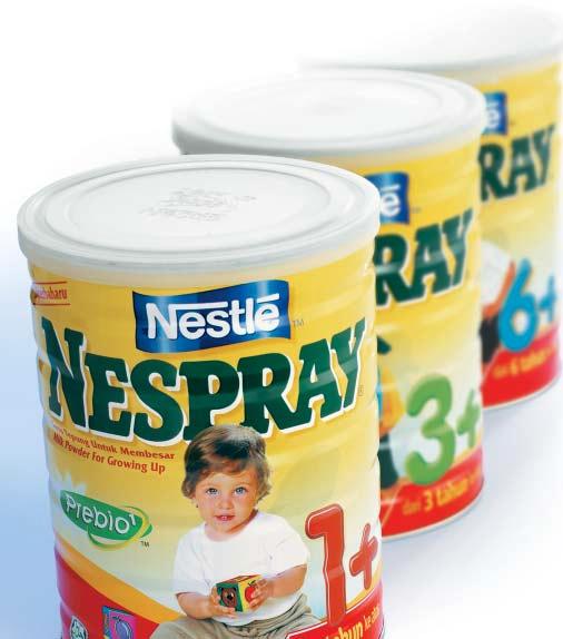 Nestlé Management Report 2002 Products and brands Nespray 1+, 3+, 6+ Range of