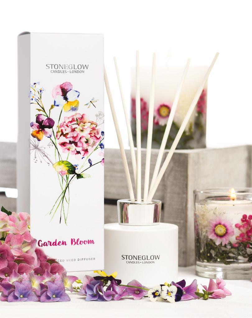 BOTANIC COLLECTION Garden Bloom A warm floral mix of rose, jasmine and muguet is balanced by a gentle citrus twist and a fresh green leafy base.