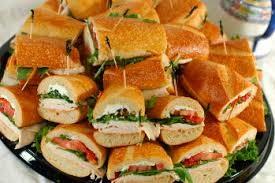 Served with sides of mayo & yellow mustard All of the above trays can be made as sandwiches or wraps Lunch Box $8.00 per person Sandwich Chips Cookie Bottled Water or Canned Soda Deluxe Box $10.