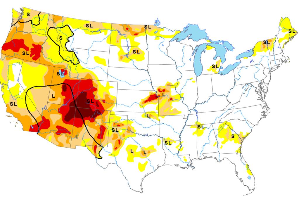 US Drought Monitor After this next week, we might have to replace this with a Flood Monitor map.