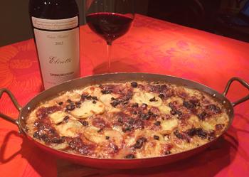 Potato Porcini Gratin The smoky, forest quality of dried porcini mushrooms combined with Parmigiano Reggiano are what make this version of scalloped potatoes or Potatoes Anna a superb pairing to our