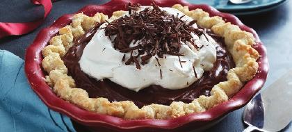 HERSHEY S CHIPITS Semi-Sweet Chocolate Chips 1 tbsp (15 ml) Club House Premium Artificial Vanilla Extract TOPPING whipped cream and chocolate curls, optional 1. Preheat oven to 425 F (220 C). 2.