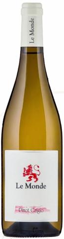 Red Wines Le Monde 2015 Pinot Grigio DOC Friuli - Grave, Italy Hints of pear, yellow plum, white flowers, citrus, toasted bread and