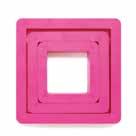 3 3 SQUARE COOKIE CUTTERS SET - 3,5-5 - 7 x