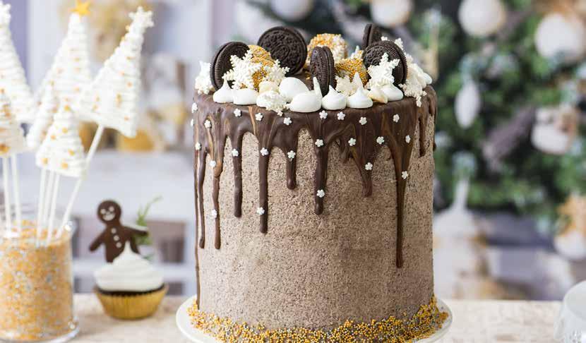 CHOCOLATE AND SNOWFLAKES CAKE FINE MILK