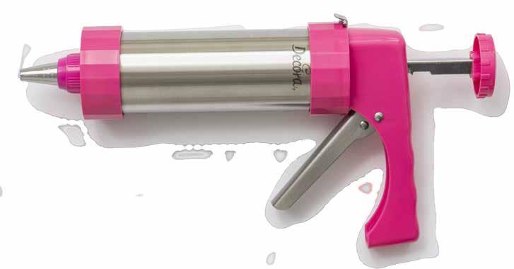 COOKIE PRESS Gun with stainless steel cylinder and ergonomic plastic