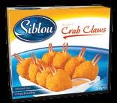 BREADED CRAB CLAWS Processed from premium 51% A grade surimi, coated with a