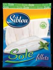 SOLE FILLETS Processed from premium boneless & skinless Yellowfin Sole fillets