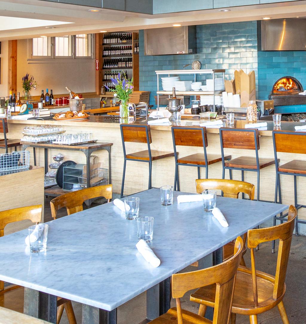 ABOUT US Part of the award-winning Rustic Canyon Family of restaurants, Milo & Olive is a neighborhood bakery and pizzeria, offering a variety of morning breads and pastries, wood-fired pizzas,