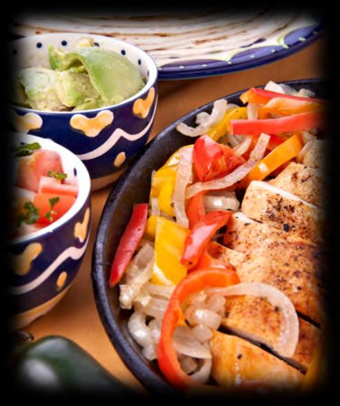 Sizzling Fajitas Our fajitas are grilled to order with onions, bell peppers and tomatoes.