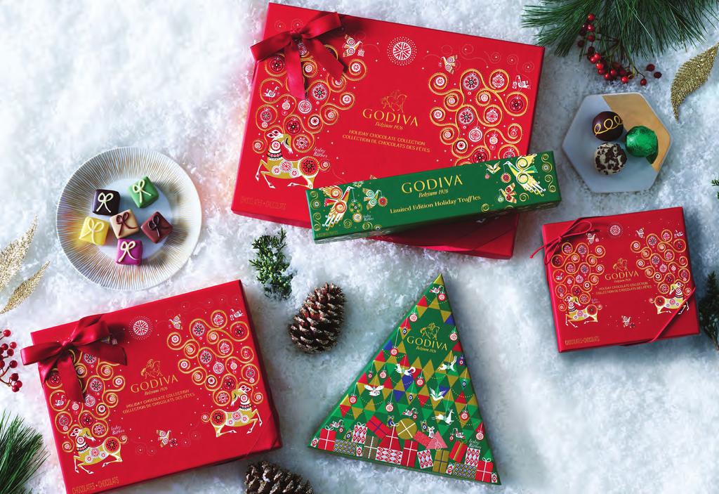 THE HOLIDAY COLLECTION A Winter Wonderland Featuring petit four-inspired chocolates, our holiday gift boxes are proof good things come in small packages.