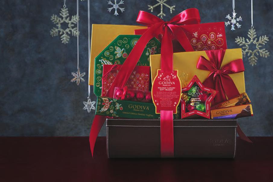 HOLIDAY LUXURY GIFT BASKET Holiday Chocolate and Truffle Gift Box (32 pc) Holiday Chocolate and Truffle Gift Box (9 pc) Holiday Truffle Tin (approx.