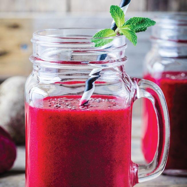 EXTRACTIONS POMEGRANATE STRAWBERRY BLAST MAKES: 2 (9-OUNCE) SERVINGS 1-inch piece beet, peeled 1 /2 cup cantaloupe chunks 1