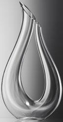 Each decanter and carafe is crafted of barium crystalline, offering admirable brilliance and clarity.
