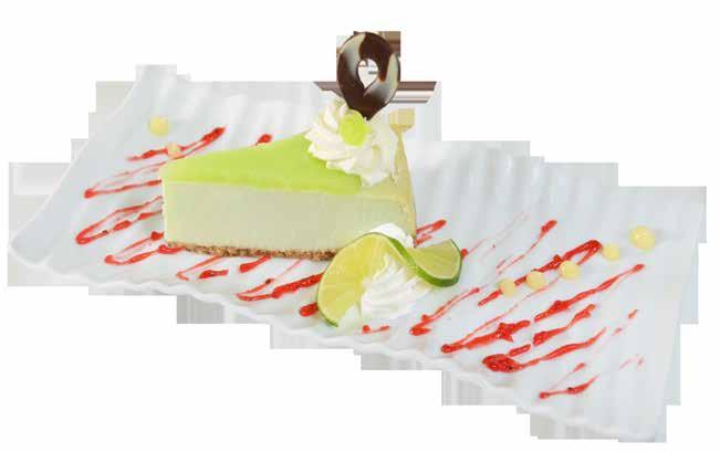 Key Lime Cheesecake Imported Florida key lime tops off this