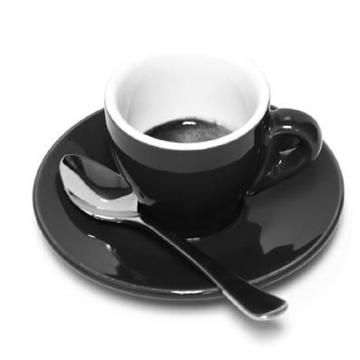 ESPRESSO Intense and aromatic, it is also known as an espresso or short black and is served in a small cup or glass.