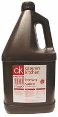 Caterers Kitchen Everyday Tomato Ketchup 1x4.5kg Code 8042 list 4.79 2.99 Everyday Brown Sauce 1x4.5kg Code 1226 list 4.
