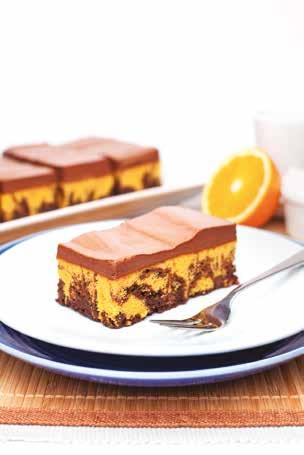 89/case Marbled chocolate orange sponge, enlaced with milk chocolate chunks and topped with a
