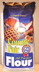 County Fair FARINE FLOUR 10Kg 3 TAT PATES ALIMENTAIRE VARIETES