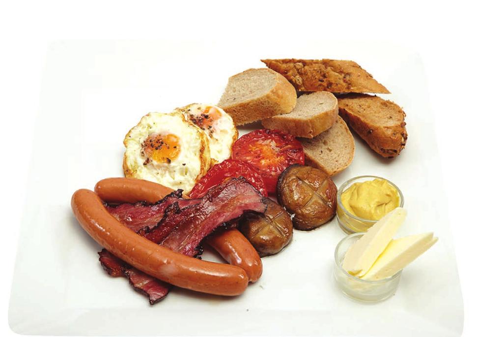 Breakfast menu Breakfast is served from 7am - 11am in the restaurant Meat products in our menu are delivered from the best Czech farmers in bio quality.