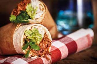 BUILD A BURRITO Pulled Pork Burrito, find the recipe on the Country Range brand website at www.