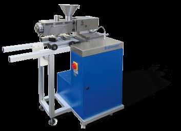 built-in vacuum pump Up to 1200 rpm screw speed is possible with the suitable drive units Available as a processing unit of our modular system or as a compact stand-alone machine Twin screw extruder