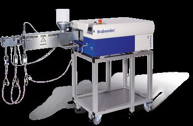 With just one drive unit, you can use manifold Brabender processing units: Measuring mixers Single screw measuring extruders Twin screw measuring