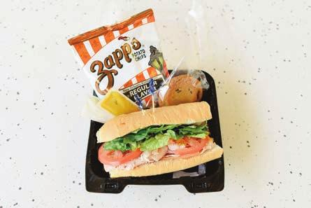 Italian Caprese Box Lunch Vegetarian $8.25 Comes with a bag of chips and a homemade cookie. Grilled Chicken Caesar Wrap Box Lunch $8.