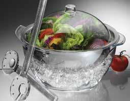 On Ice ICED SERVEWARE A chilling combination of stainless steel and BPA free crystal clear materials, this beautiful new