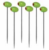 With An Olive Martini Picks (Set of 6) 17694 Peggable Box, 12 per case 022494151266 HAPPY HOUR GARNISH SERVERS
