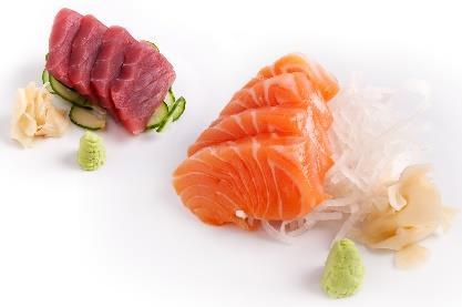 Sushi sashimi set S108. Sushi sake (10 pezzi) 10.00 S104. Sashimi sake (9 pezzi) 10.00 S113.
