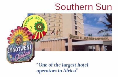By way of a range of hotel brands, including Inter-Continental and Holiday Inn, Southern Sun comprehensively caters