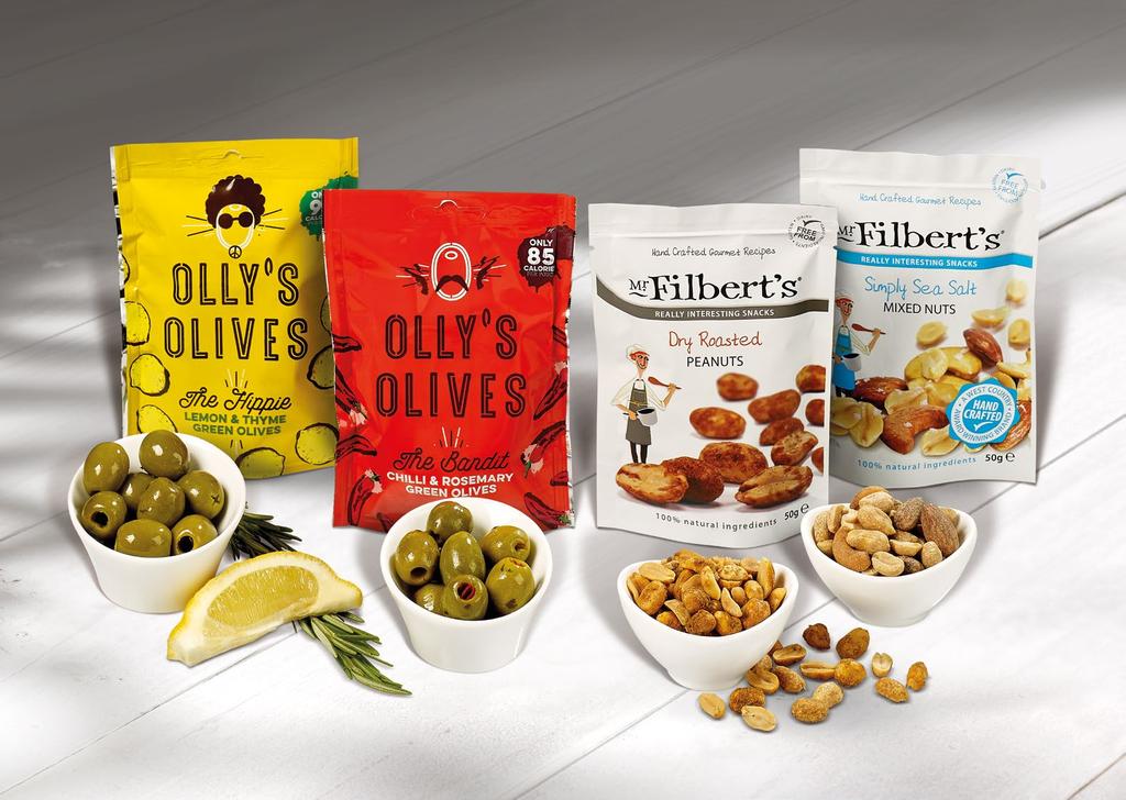 simply flavoured with sea salt Pringles: The ever popular potato snack chip Original or Sour Cream & Onion flavour Olly s Olives: Luscious lemon and