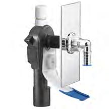 02.6 Pipe-Vent Siphons with Pipe-Vent Flush-Mounted-Device-Siphon "OHA4400" drain slide and a Pipe Vent Siphon with one cleaning opening, drain slide, complete with seals, PE-foam-protection
